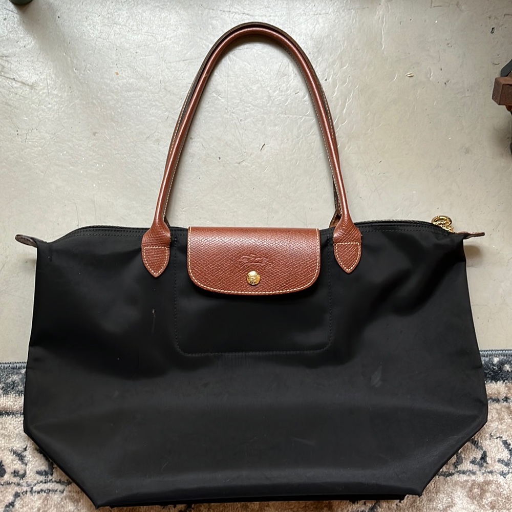 Longchamp Le Pilage original black tote